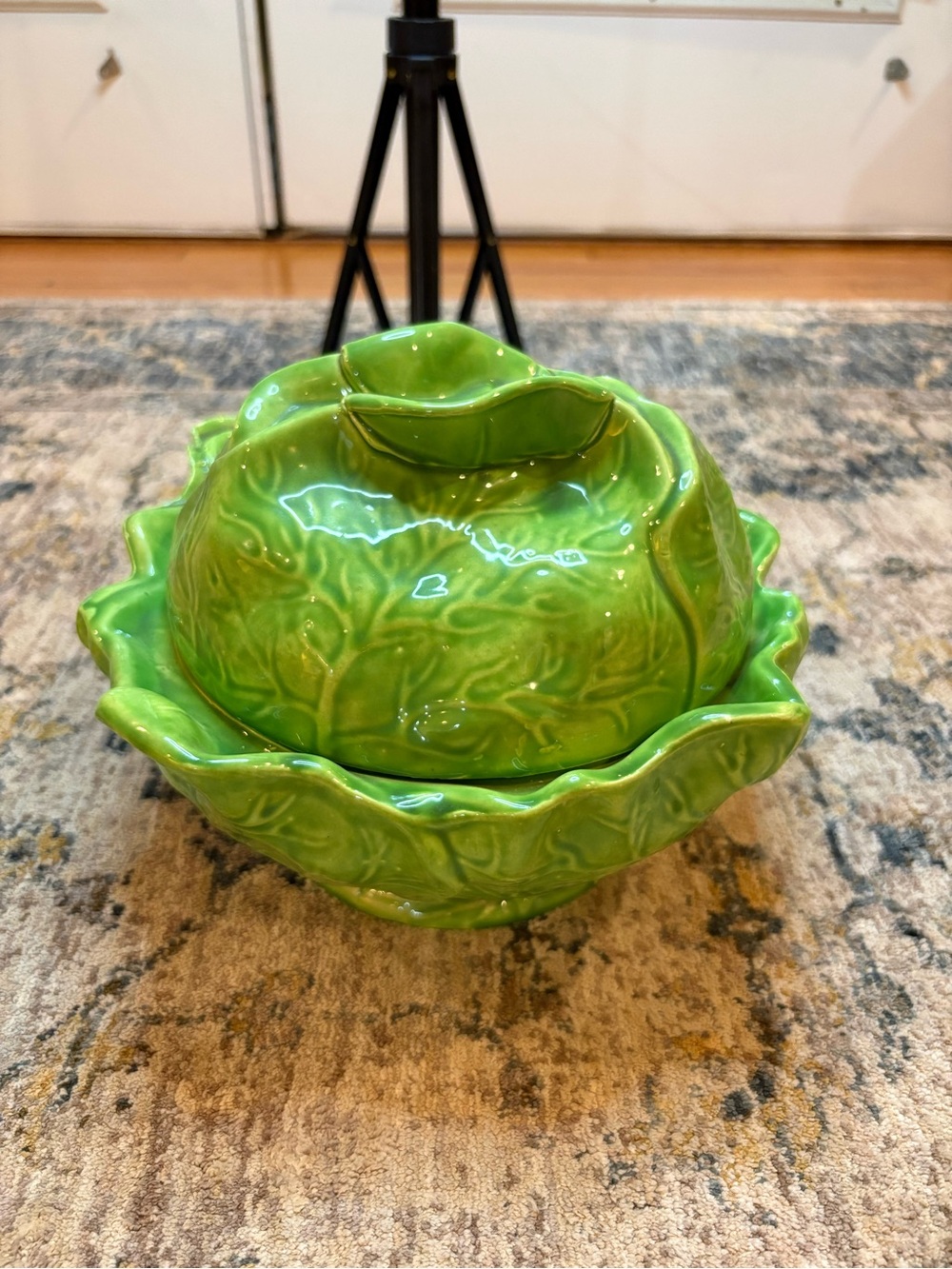 Vintage 90s Large Holland Mold Cabbage Bowl With Lid 10x9” 2 Piece Set